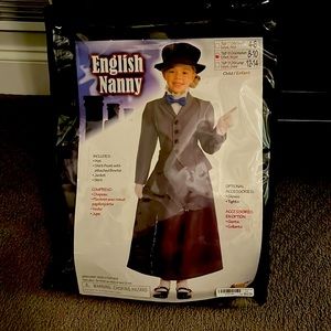 Girls medium (8-10) English Nanny costume